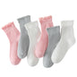 Hstyle 6 Pairs of Ruffle Socks Women, Cute Ruffle Ankle Socks