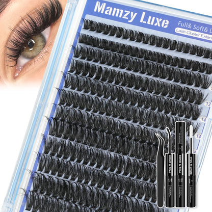 Lash Clusters Wispy 100D Eyelash Clusters 10-18mm Fluff Cluster Eyelash Extensions D Curl No Plastic Feel Individual Lashes Extension 204 Pcs Versatile False Eyelashes Clusters