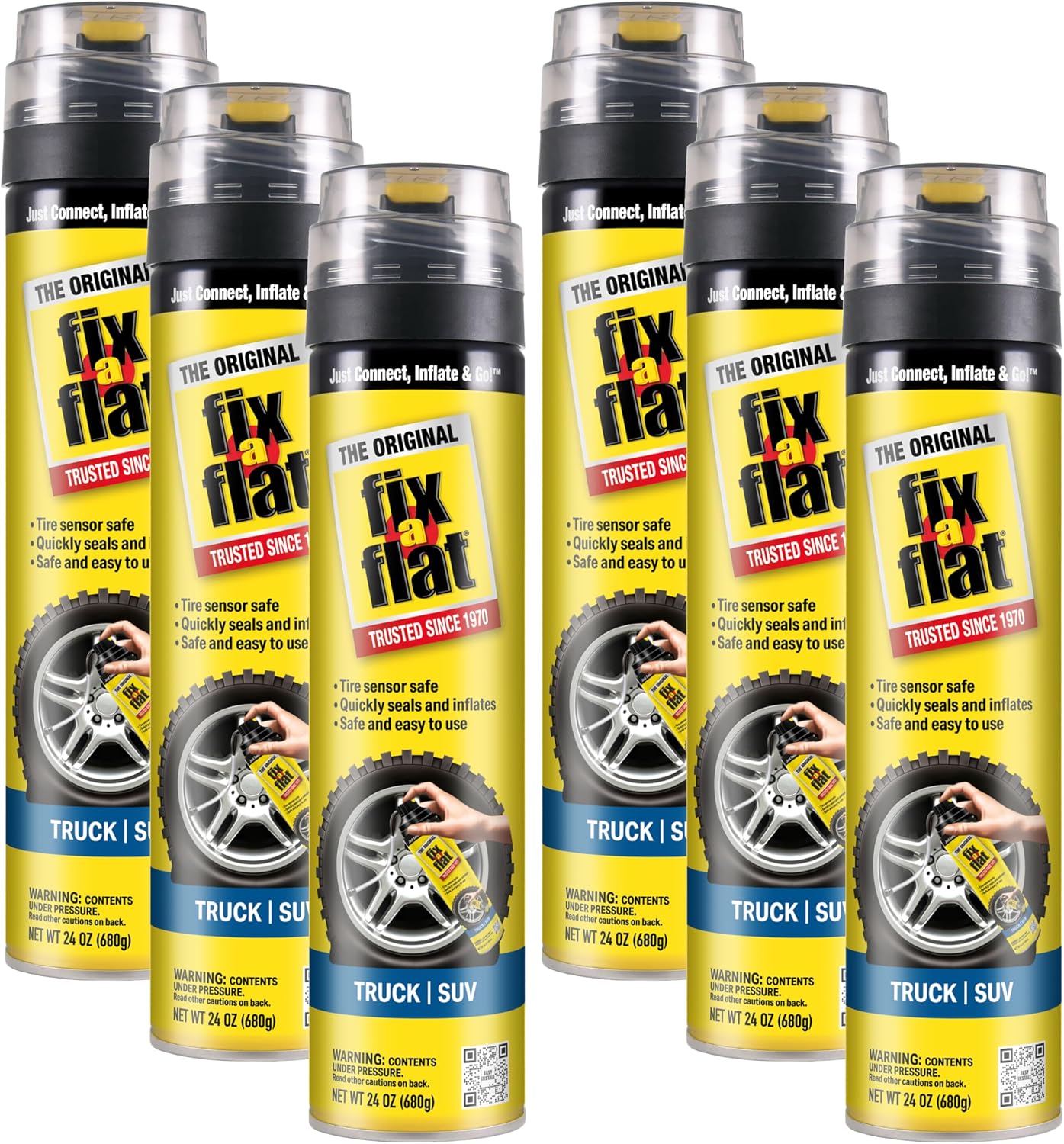 Fix-A-Flat Tire Repair, 16 oz, 2-Pack | Emergency Use | Eco-Friendly Formula | For Standard Tires | Universal Fit