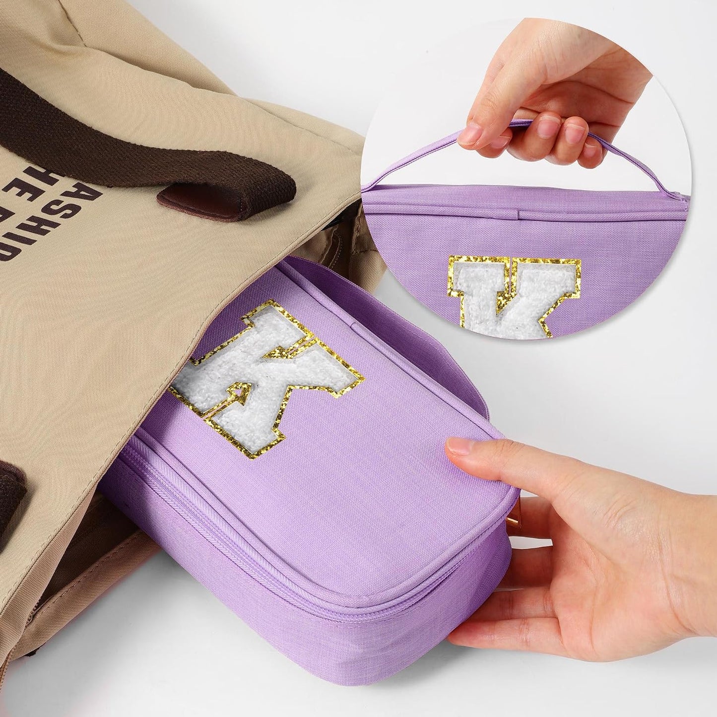 YOOLIFE Initial Bag, Birthday Gifts, Purple (S)