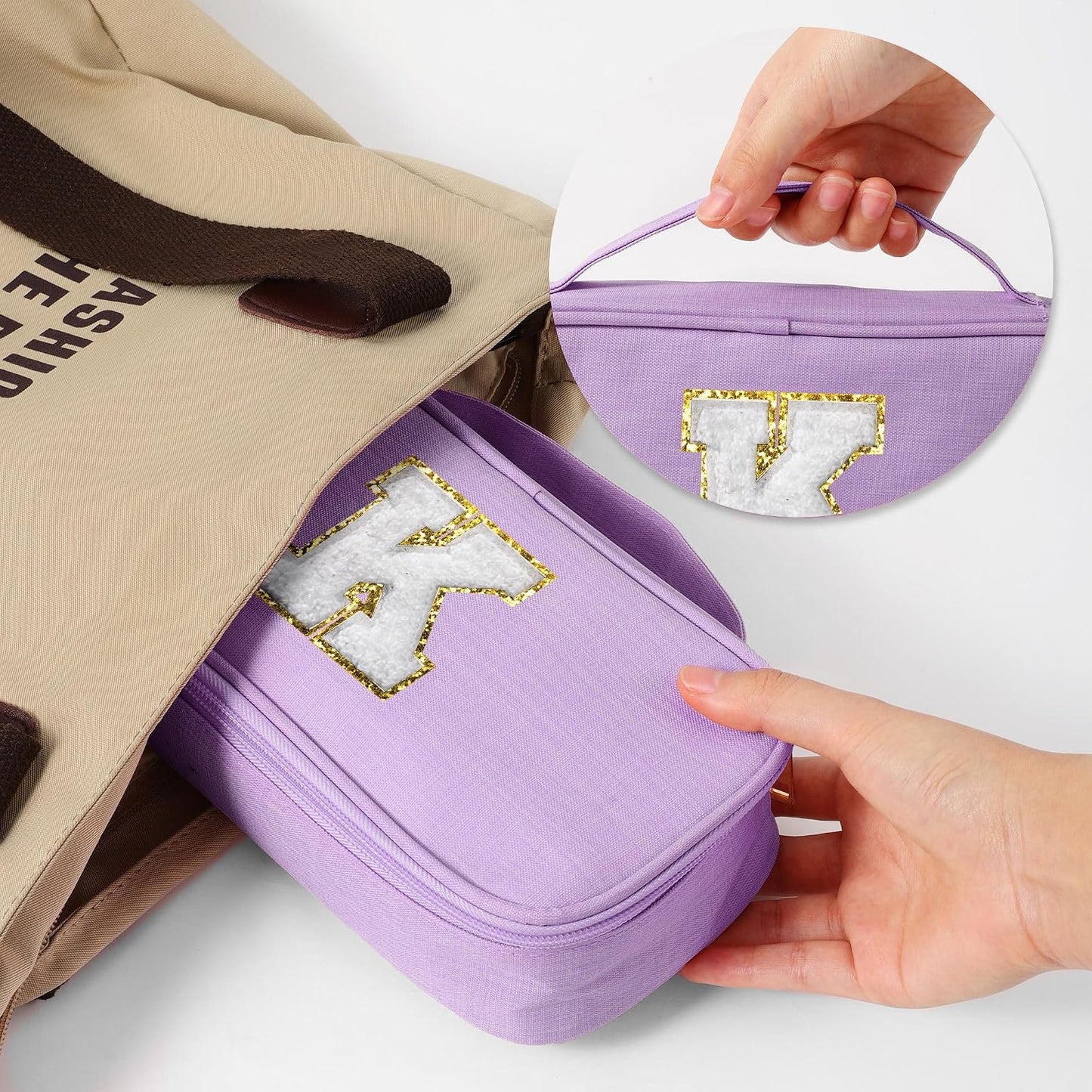 YOOLIFE Initial Bag, Birthday Gifts, Purple (S)