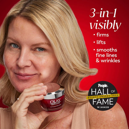 Olay Face Moisturizer, Regenerist Micro-Sculpting Facial Cream for Women - Anti-Aging, Anti-Wrinkle, Firming Skin Care - Triple Collagen Cream, Peptide Moisturizer, Hyaluronic Acid, Niacinamide, 1.7oz