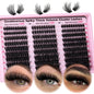 Goddvenus Brown Wispy Eye Lash Clusters Kit Natural Cluster Eyelash Extensions Kit False Eyelash Clusters Fluffy DIY Individual Lash Extensions Kit C Curl