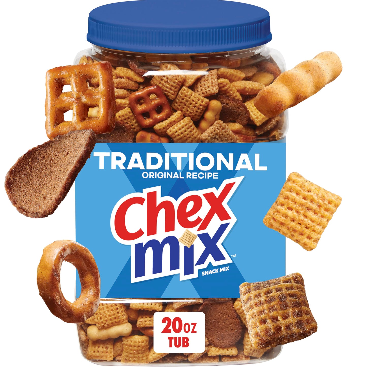 Chex Mix Bold Garlic & Herb Snack Mix, Resealable Tub, 20 oz
