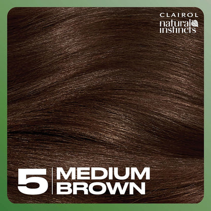 Clairol Natural Instincts Demi-Permanent Hair Dye, 4 Dark Brown | 1 Pack