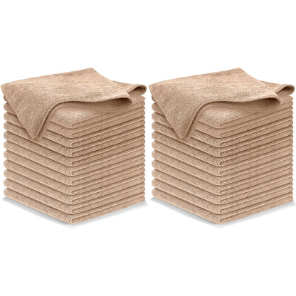 USANOOKS Microfiber Cleaning Cloth Grey - 12 Pcs (12.5"x12.5") - High Performance - 1200 Washes, Ultra Absorbent Microfiber Towel Weave Grime & Liquid for Streak-Free Mirror Shine - Car Washing Cloth