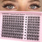 Goddvenus Brown Wispy Eye Lash Clusters Kit Natural Cluster Eyelash Extensions Kit False Eyelash Clusters Fluffy DIY Individual Lash Extensions Kit C Curl