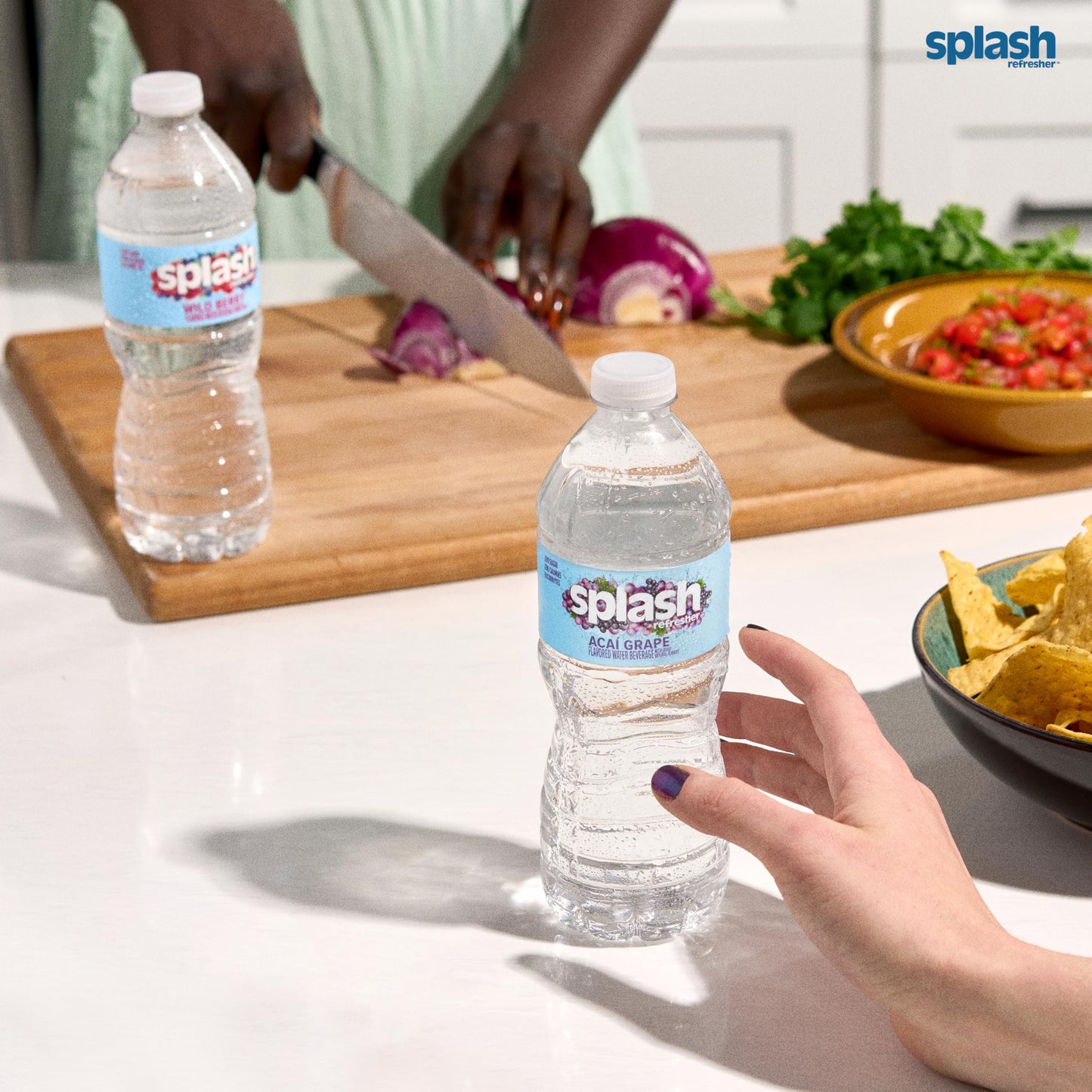 SPLASH REFRESHER Flavored Water Bottles, Mandarin Orange - 6 Pack