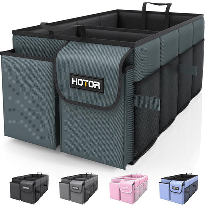 HOTOR Trunk Organizer - Foldable Car Organizer for SUVs & Sedans Storage