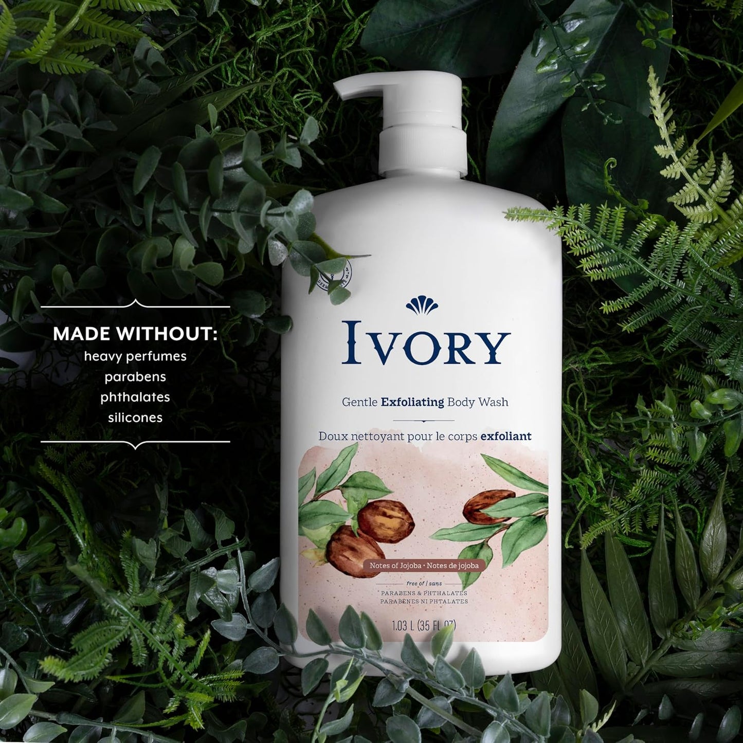 Ivory Body Wash Designed for the Whole Family, Jojoba Scent, 35 oz