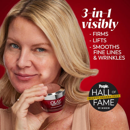 Olay Face Moisturizer, Regenerist Micro-Sculpting Facial Cream for Women - Anti-Aging, Anti-Wrinkle, Firming Skin Care - Triple Collagen Cream, Peptide Moisturizer, Hyaluronic Acid, Niacinamide, 1.7oz