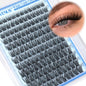 Goddvenus Brown Wispy Eye Lash Clusters Kit Natural Cluster Eyelash Extensions Kit False Eyelash Clusters Fluffy DIY Individual Lash Extensions Kit C Curl