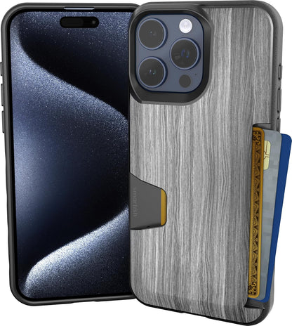 Smartish® iPhone 13 Wallet Case - Wallet Slayer Vol. 1 [Slim + Protective] Credit Card Holder - Drop Tested Hidden Credit Card Slot Cover for Apple iPhone 13 - Black Tie Affair
