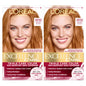 L'Oreal Paris Excellence Crème Permanent Hair Dye, Triple Care Hair Color with Hyaluronic Acid for 100% Gray Coverage, 4 Dark Brown, 1 Kit (Packaging May Vary)