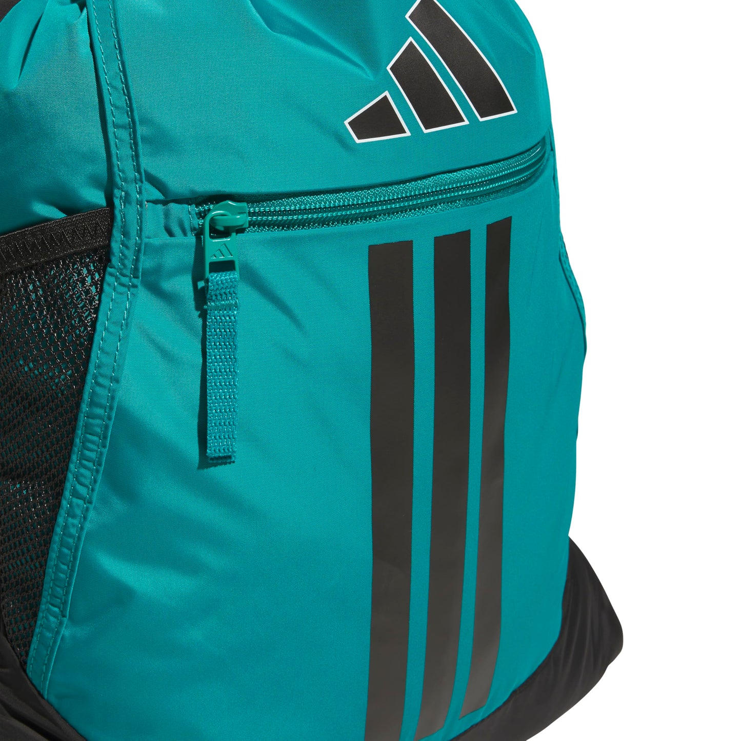 adidas Alliance Sackpack – Drawstring Backpack for Sports, Small Gym Bag, Preloved Teal Green/Black/3, OSFA