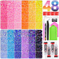 Rainbow Flatback Rhinestones for Crafting and 3PCS B7000 Glue (Set 1), 2 Boxes of 4500 PCS Resin Rhinestones Gems Charms for Bedazzling DIY Crafts Tumblers Shoes Fabric Clothing Nail Art