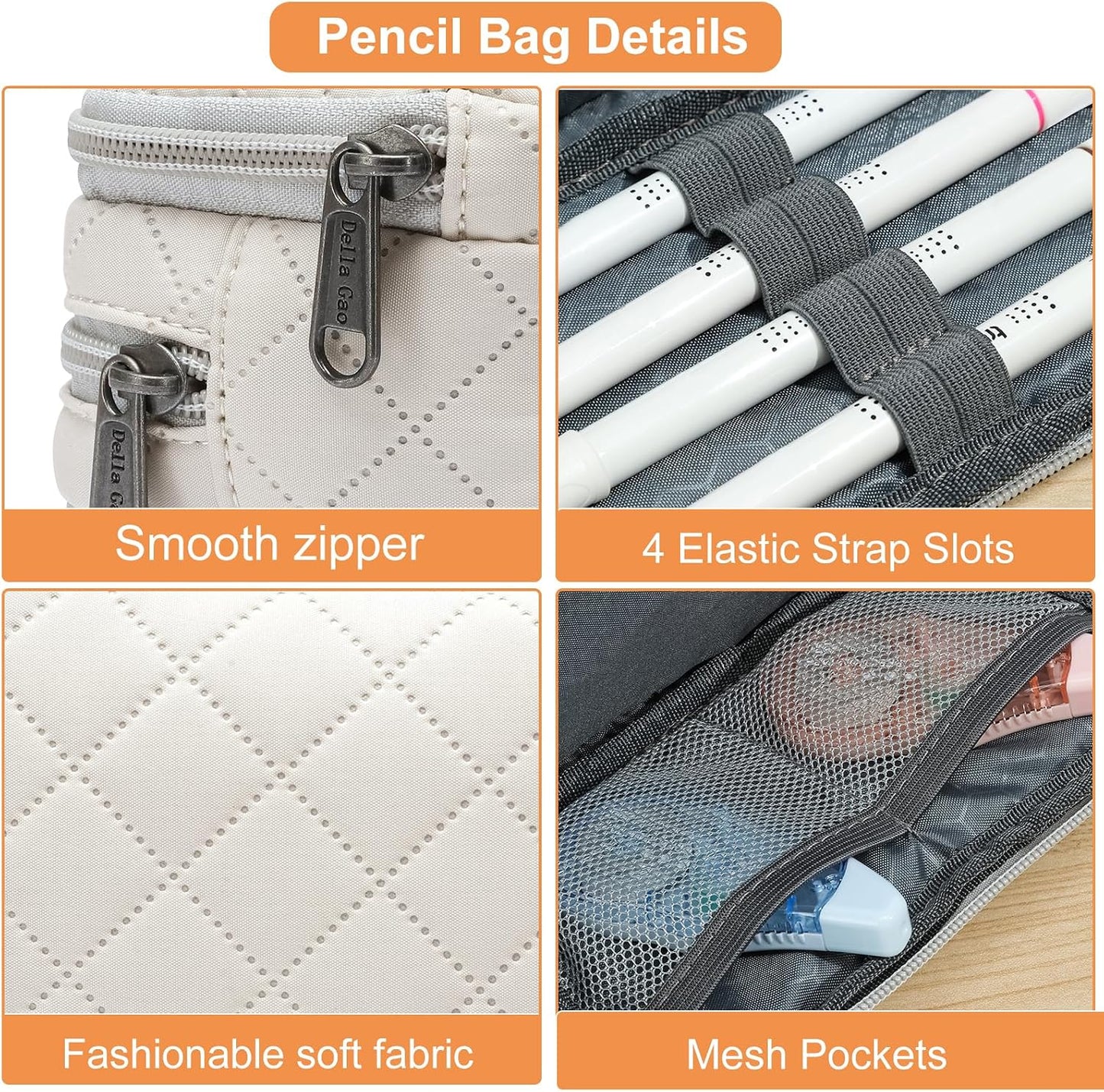 Della Gao Pencil Case Small Pencil Pouch Aesthetic Pencil Box