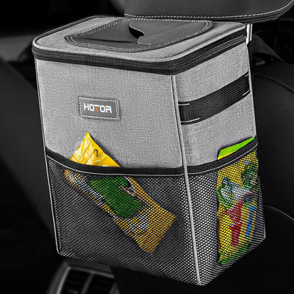 HOTOR Car Trash Can, Leakproof Car Organizer, 2-Gallon, Black