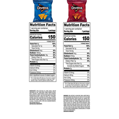Doritos Flavored Tortilla Chips, Nacho Cheese, 1 Ounce (Pack of 40)