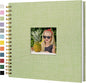 12"x12" Scrapbook Photo Album Linen Cover 40 Sheets 80 Pages White Paper