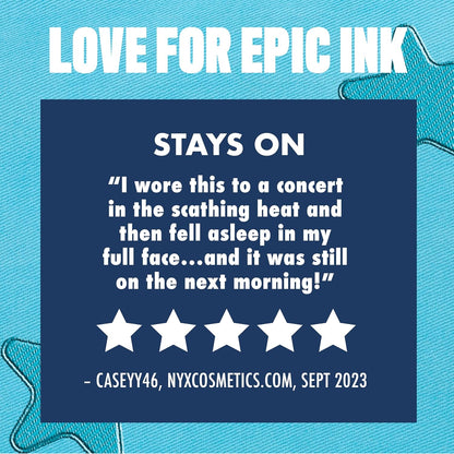 NYX PROFESSIONAL MAKEUP Epic Ink Liner, Waterproof Liquid Eyeliner - Black, Vegan Formula