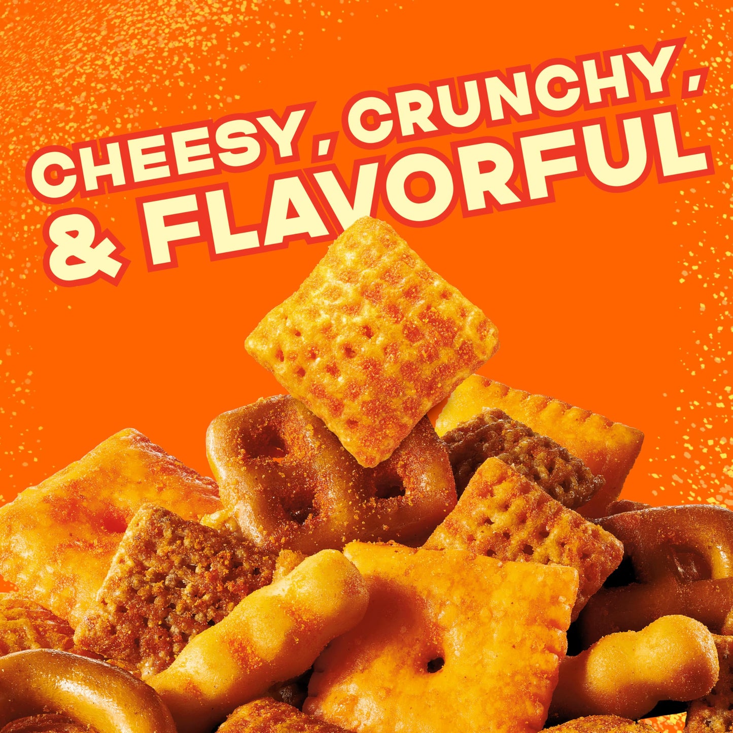 Chex Mix Bold Garlic & Herb Snack Mix, Resealable Tub, 20 oz