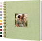 12"x12" Scrapbook Photo Album Linen Cover 40 Sheets 80 Pages White Paper