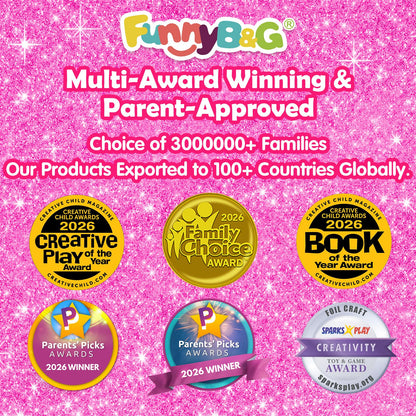 FUNNYB&G Foil Art Craft Kit for Kids, Sparkly Birthday Gift Toy for Boys