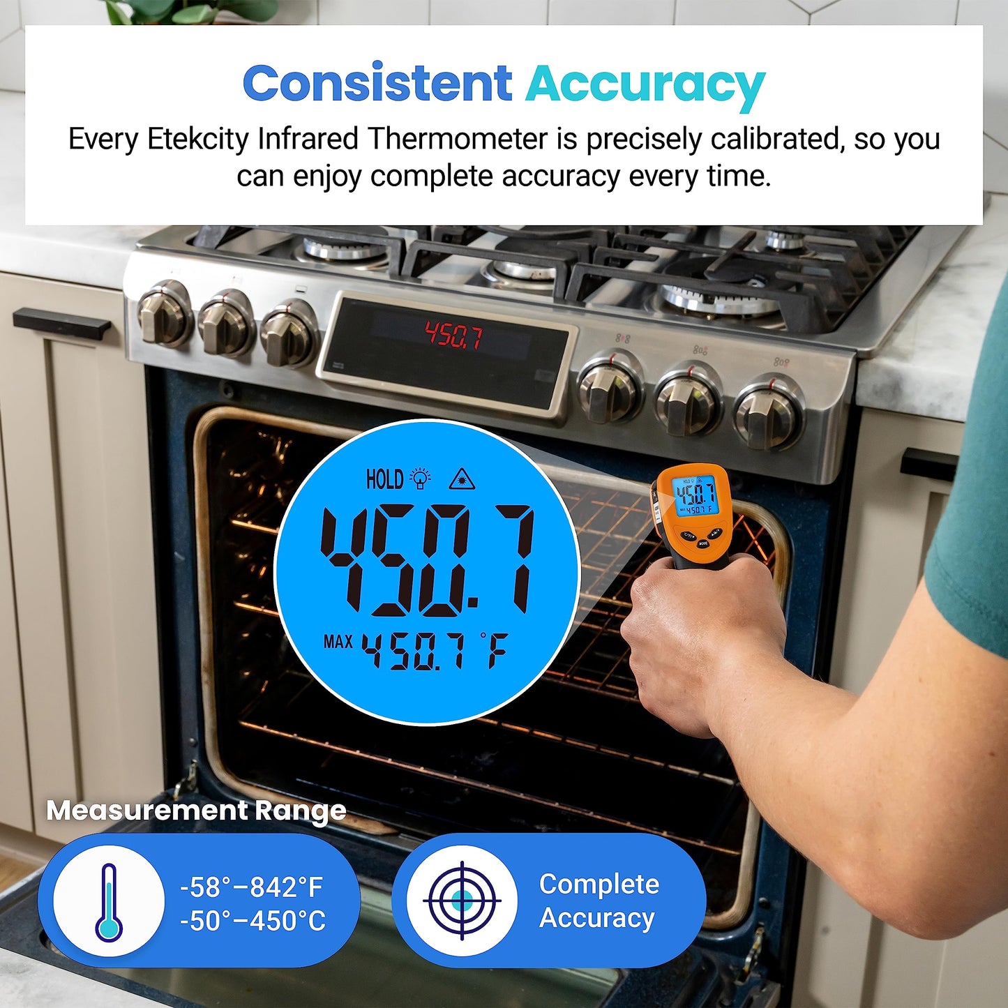Etekcity Infrared Thermometer Laser Temperature Gun 774