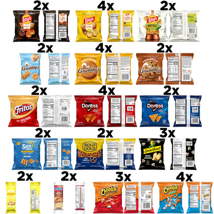 Frito-Lay Ultimate Snack Care Package, Favorites Mix, Variety Assortment of Chips, Cookies, Crackers & More, 40 Count