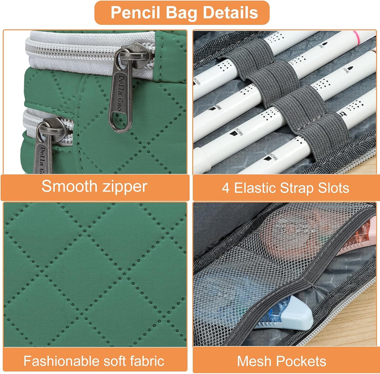 Della Gao Pencil Case Small Pencil Pouch Aesthetic Pencil Box