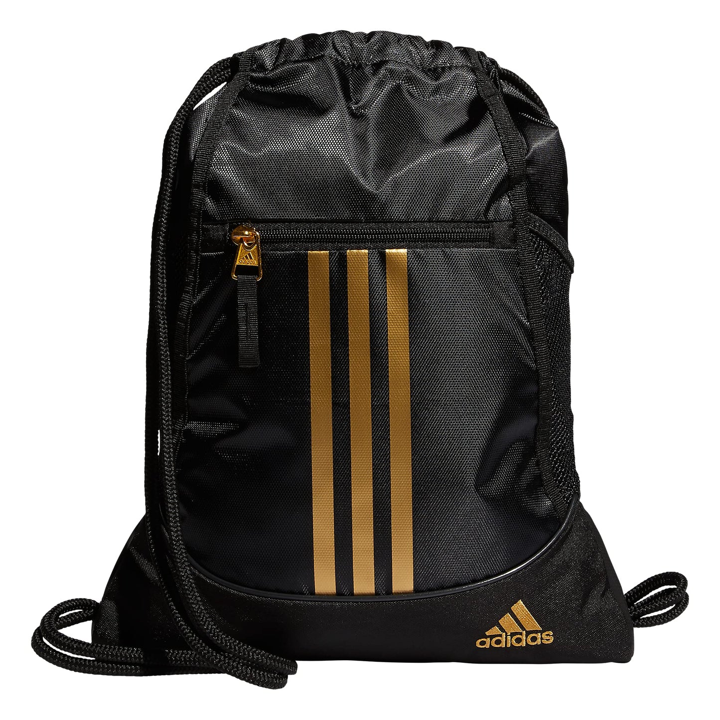 adidas Alliance Sackpack – Drawstring Backpack for Sports, Small Gym Bag, Preloved Teal Green/Black/3, OSFA