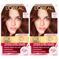 L'Oreal Paris Excellence Crème Permanent Hair Dye, Triple Care Hair Color with Hyaluronic Acid for 100% Gray Coverage, 4 Dark Brown, 1 Kit (Packaging May Vary)