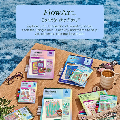 Lifelines FlowArt Mini Activity Pads, 3-Pack, Dot-by-Letter Coloring Books