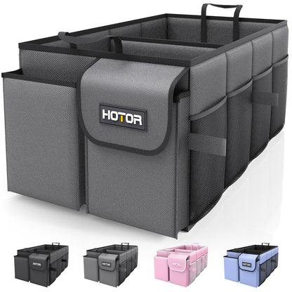 HOTOR Trunk Organizer - Foldable Car Organizer for SUVs & Sedans Storage
