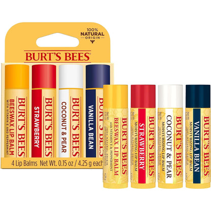 Burt's Bees Lip Balm, Pomegranate, 0.15 oz., 4 Tubes
