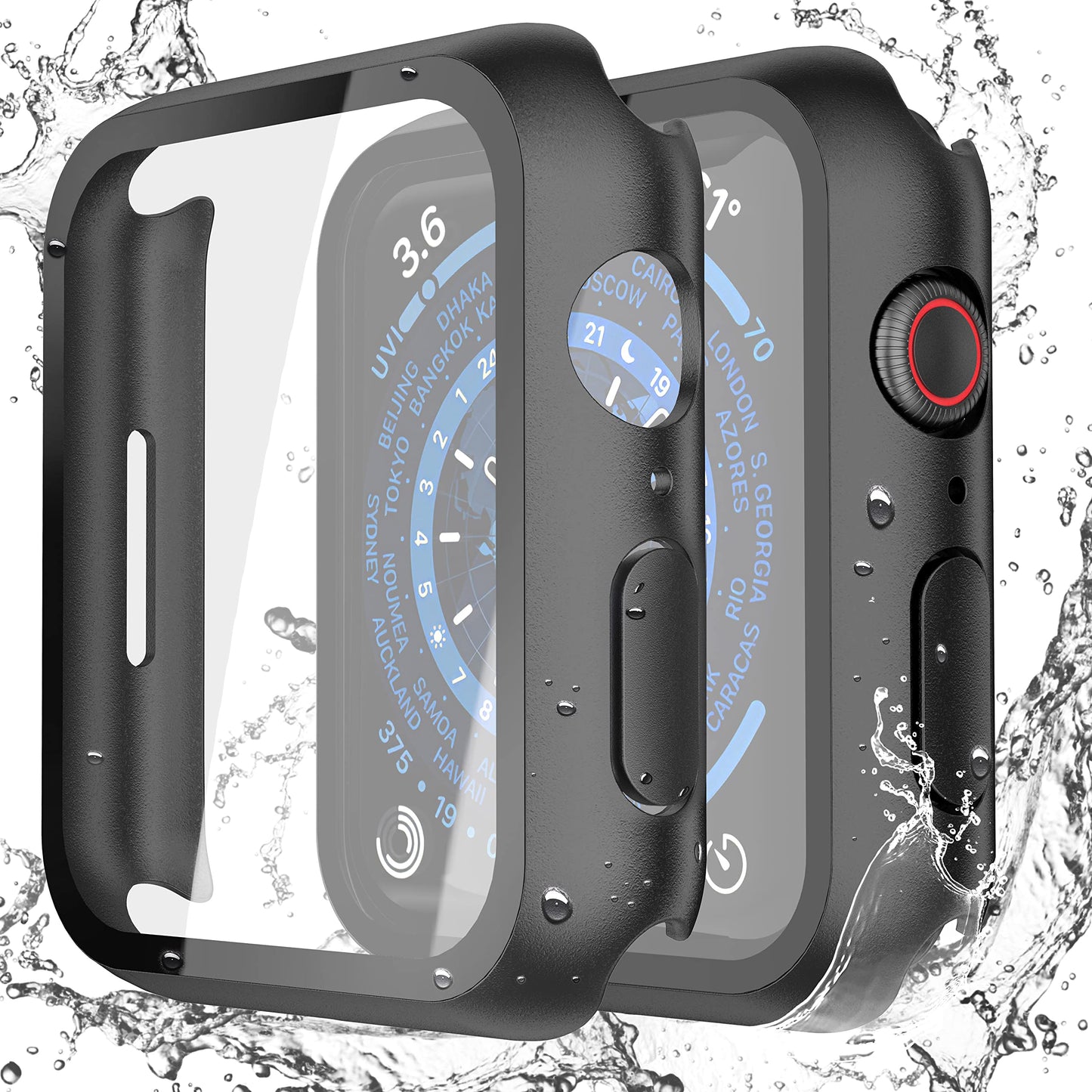 Misxi 2-Pack Waterproof Case for 46mm Apple Watch Series 11/10