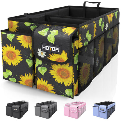 HOTOR Trunk Organizer - Foldable Car Organizer for SUVs & Sedans Storage