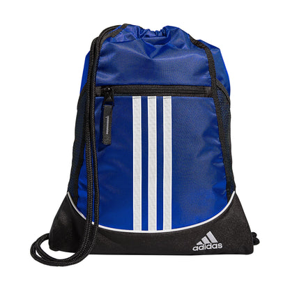 adidas Alliance Sackpack – Drawstring Backpack for Sports, Small Gym Bag, Preloved Teal Green/Black/3, OSFA