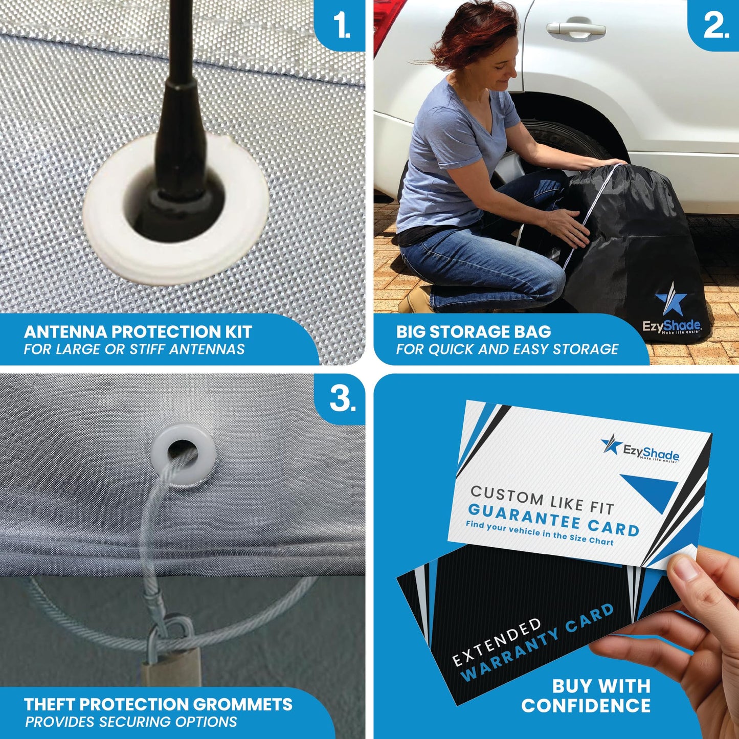 EzyShade Car Cover Waterproof All Weather. See Vehicle Size-Chart. Size A3
