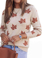Arach&Cloz Women's Wool Blend Classic Crew Neck Casual Fall Sweaters