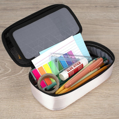 Five Star Pencil Pouch, Pen Case, High-Capacity Zipper Pouch, Storage Organizer for School Supplies Earbuds Chargers Cables Makeup, Blue/Denim (500212F-ECM)