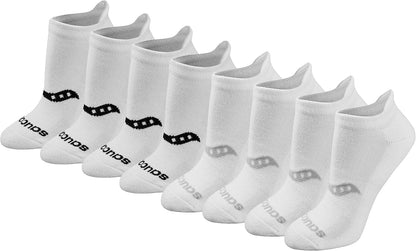 Saucony Women's RunDry Performance Heel Tab Athletic Socks, Available in S-L (8, 16, 24 Pairs)