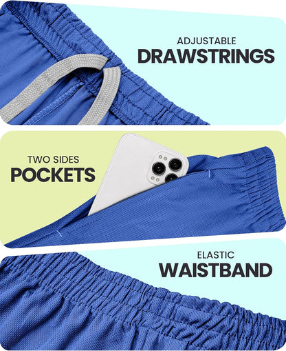 Breathable Mesh Mens Athletic Shorts Loose-Fit Quick Dry Running Gym Shorts