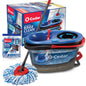 O-Cedar RinseClean Spin Mop & Bucket System + 2 Extra Mop Heads| Clean with Clean Water | Removes 99% of Bacteria