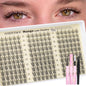 Goddvenus Brown Wispy Eye Lash Clusters Kit Natural Cluster Eyelash Extensions Kit False Eyelash Clusters Fluffy DIY Individual Lash Extensions Kit C Curl