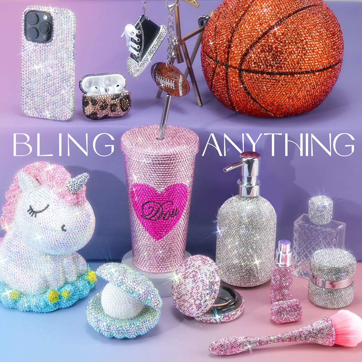 35000 Pcs Resin Jelly Rhinestones Kit, Multicolor 3mm Flatback Rhinestones with 4 Pcs B7000 Jewelry Glue & Tools, All-in-One Bedazzling Kit for DIY Arts & Crafts Gifts