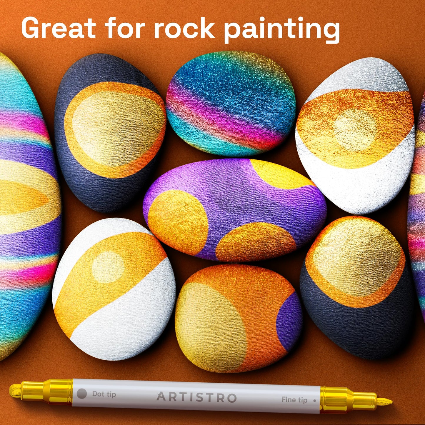 ARTISTRO Dual-Tip Acrylic Paint Marker Pens - Set of 36