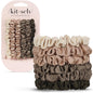 Kitsch Ultra-Petite Satin Scrunchies for Women - Eucalyptus, 6pcs