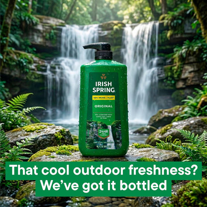 Irish Spring Mens Body Wash, Moisture Blast Body Wash for Men, Feel Fresh All Day, 30 Oz Pump Bottle
